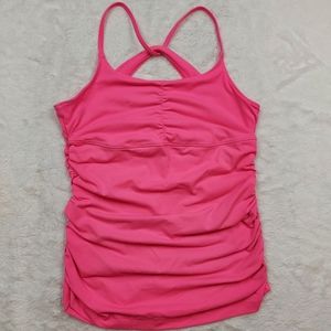 Victoria's Secret VSX Made Sexy Sport Pink Ruched Sides Tank Top Size M